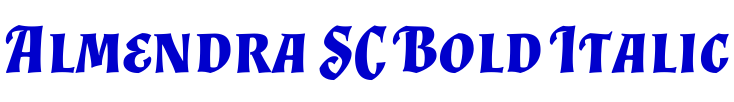 Almendra SC Bold Italic 字体